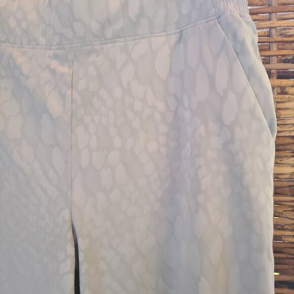 Athleta Brooklyn Lined Textured Jogger 8Tall 8T Light Gray Print Pockets - Picture 2 of 8
